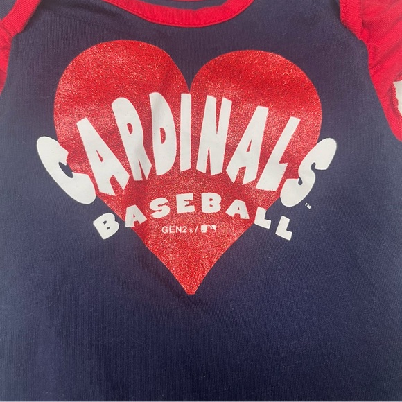 Cardinals Baseball MLB 3-6M Baby Girl One Piece outfit - Picture 2 of 3